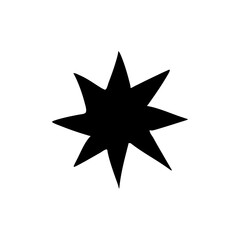 Hand drawn black shape