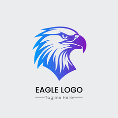 gradient eagle logo design icon template