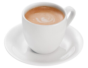 xícara de café expresso cremoso isolado em fundo transparente