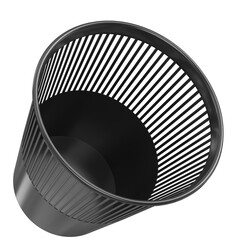 3D rendering illustration of a perforated plastic trash bin