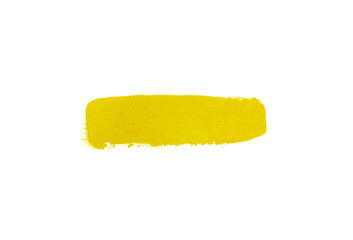Abstract yellow watercolor on white background.