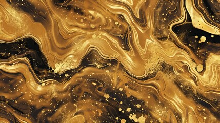 Design of a Gold Marbling Texture for a poster, booklet cover, invitation, and catalog. Illustration in vector format