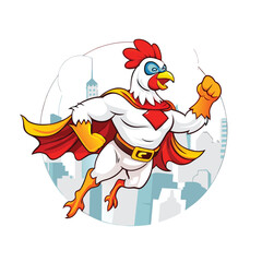 cartoon character superhero chicken 