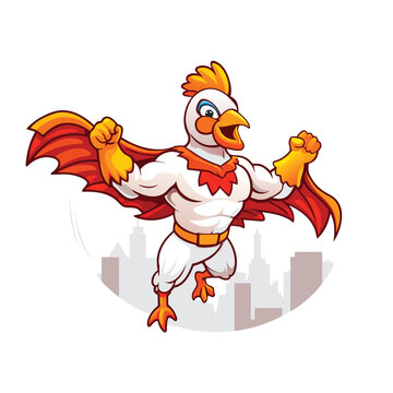 cartoon character superhero chicken 