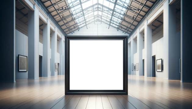Infinite Creativity Mockup: Showcase Your Masterpiece in This Dynamic Gallery Frame