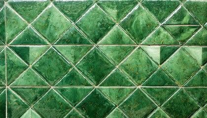 Vintage Verdant: Green Ceramic Tile Background for Kitchen or Bathroom"