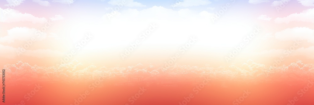 Aufkleber A magical scene unfolds as the red and white sky swirls above with fluffy clouds in the backdrop, creating a mesmerizing display of color and movement
