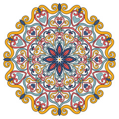 Flower mandala design, vector illustration