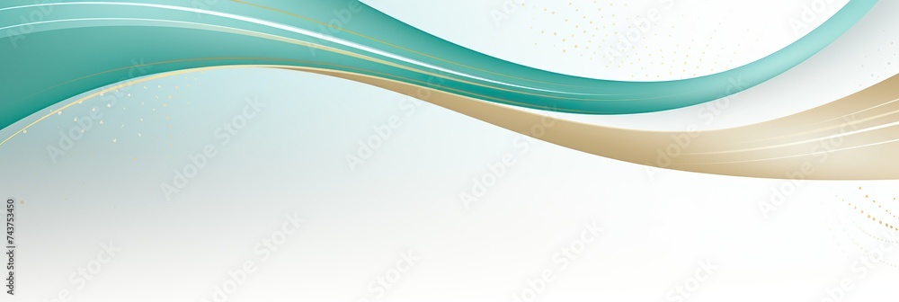 Aufkleber fluid waves of white and blue cascade across an abstract background, creating a serene and mesmerizi