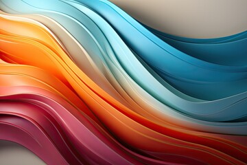Vibrant multicolored waves intertwine on an abstract background, creating a dynamic and eye-catching visual display