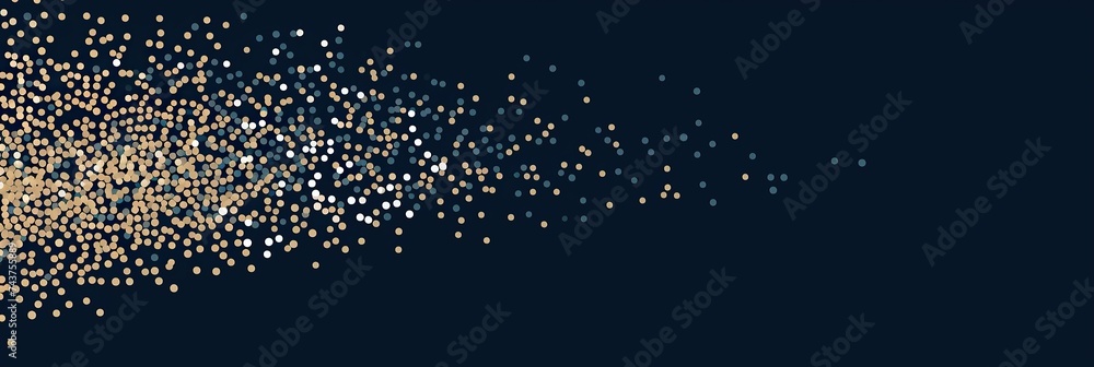 Poster a mesmerizing blue background adorned with delicate, small white dots resembling a celestial snowfal