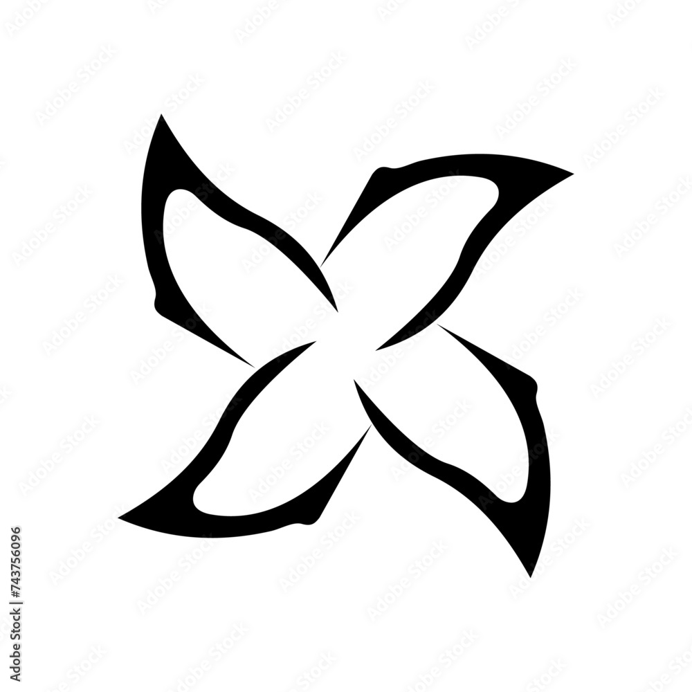 Poster vector transparent abstract star shape object