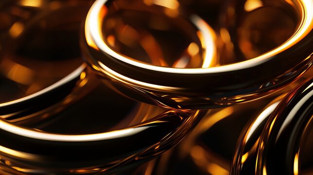 Abstract golden ring background image