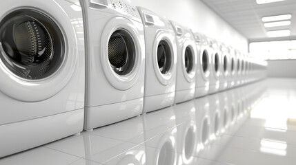 Vast Laundry Facility Featuring Multiple Washers