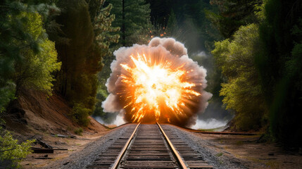 Inferno Unleashed: Train Crash Ignites Pesticide Tanks