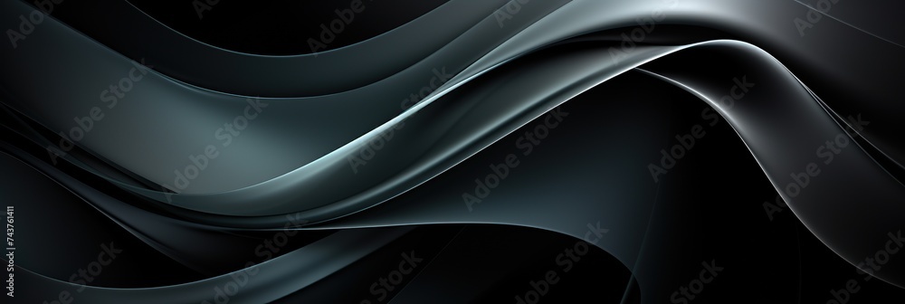 Leinwandbilder wavy lines in black and silver undulate across the background in a mesmerizing display of movement a
