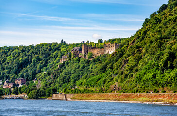 Fototapeta na wymiar Castle Rheinfels, St. Goar, Rhine-Palatinate, Germany, Europe.