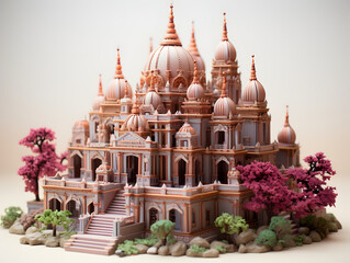 Obraz premium Miniature Indian Hindu Temple. Indian Architecture