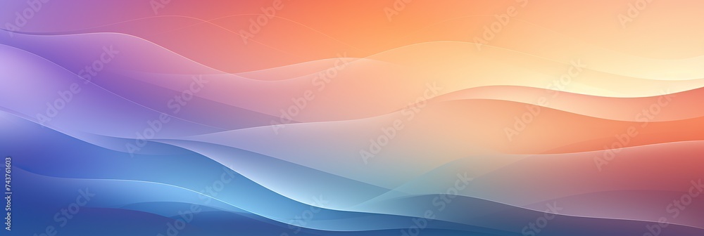 Aufkleber a dreamy scene unfolds as a mountain range emerges through a soft veil of mist, creating a sense of 