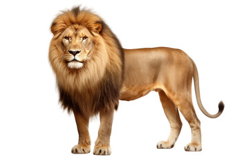 Striking Lion Shot Isolated on Transparent Background