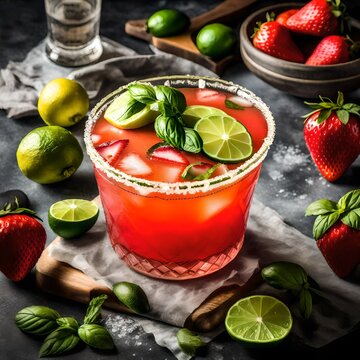 refreshing strawberry lemonade
