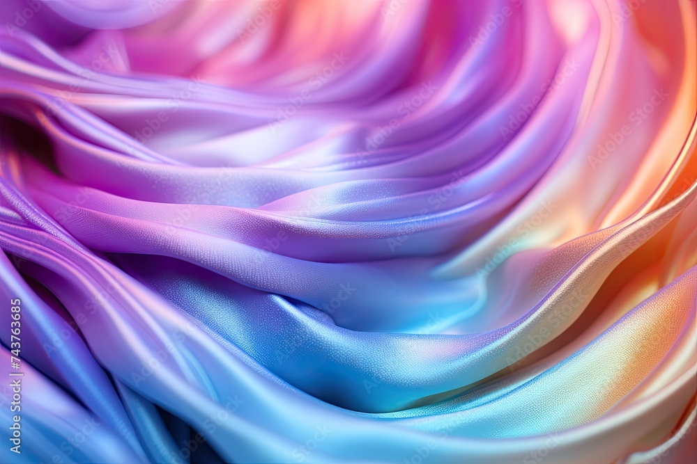 Aufkleber a detailed close up of a vibrant and colorful fabric, showcasing intricate patterns and textures in 