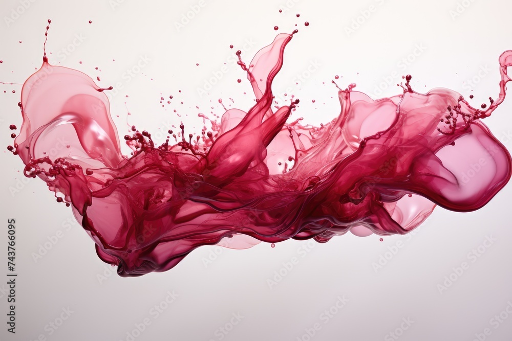 Poster a mysterious red substance drifts weightlessly through the air, creating an enchanting and ethereal 