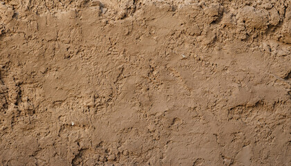 Soil wall texture of clay house structure. Mud background. Soft picture