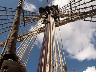 The Spanish galleon master tree represents a majestic element of maritime history. - 743767281