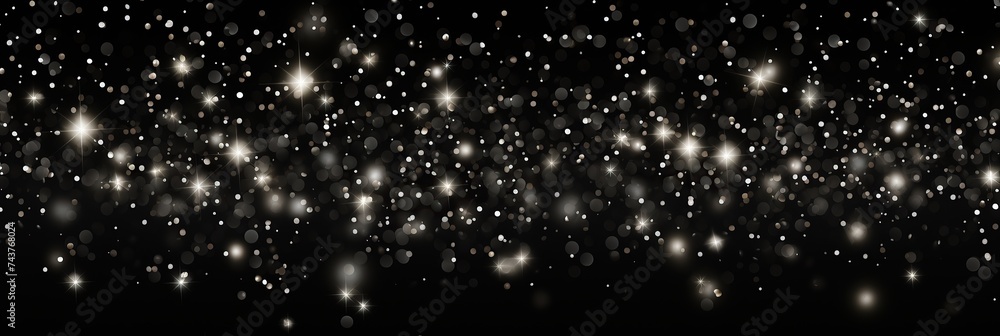 Poster delicate snowflakes gracefully falling from the sky, creating a tranquil and magical atmosphere