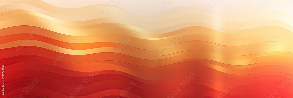 Poster a vibrant red and yellow background with dynamic wavy lines that evoke a sense of movement and energ