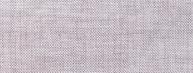 Texture of light gray color background from textile material with wicker pattern, macro. Vintage...
