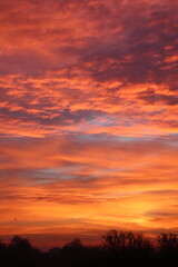 red sunset sky