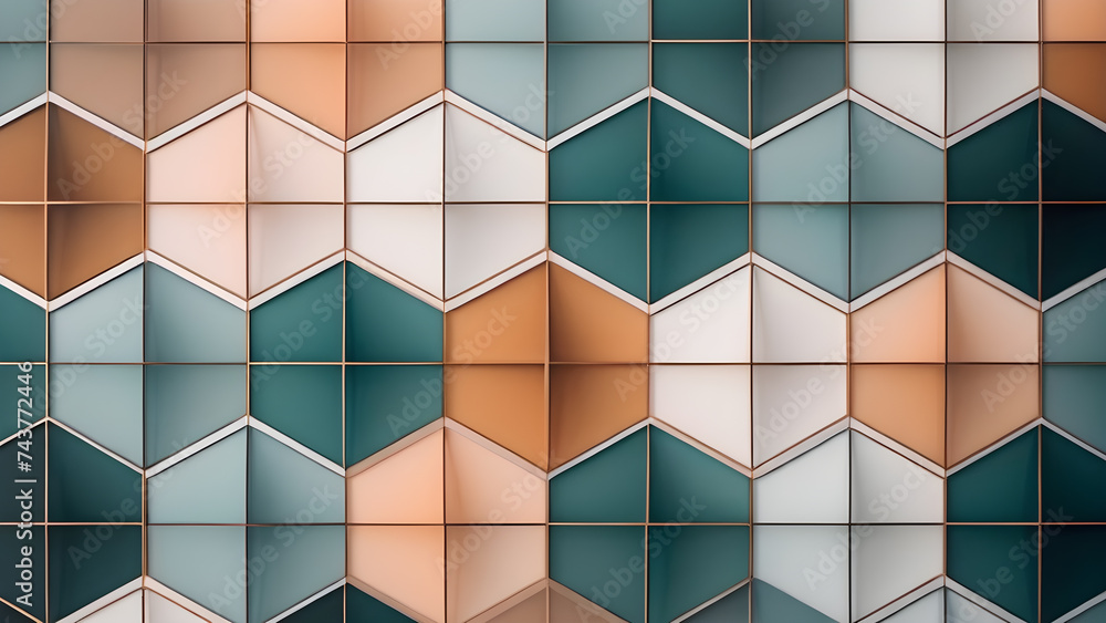 Aufkleber translucent-overlay-featuring-layered-geometry-intertwined-with-linear-patterns-and-geometric-shape