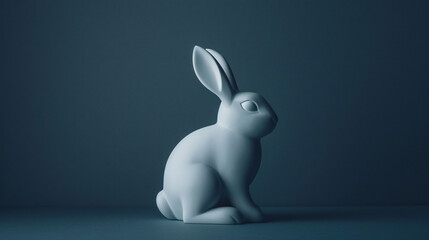 Monochromatic icon of the simple rabbit.
