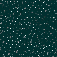 Venetian Abstract Pattern. Mosaic Wall Italian Texture. Gray Marble Floor Background. Terrazzo Color Marble Pattern. Vector Terrazzo Terrazo Design. Glass Wrapping Irregular Art. Green Seamless Print