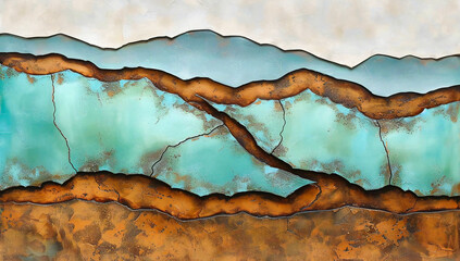 Abstract ocean-inspired artwork, blending vibrant colors and fluid patterns to evoke the beauty of underwater scenes