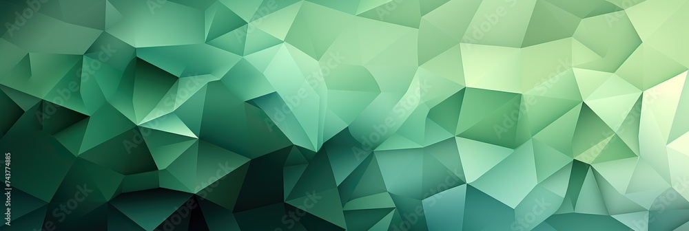 Aufkleber A mesmerizing green background filled with a myriad of abstract shapes and patterns in various shades and sizes