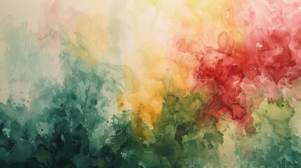 A vibrant, abstract watercolor wash with a blend of various colors creating a dreamy background for...