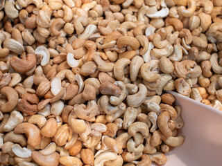 cashew nuts close up