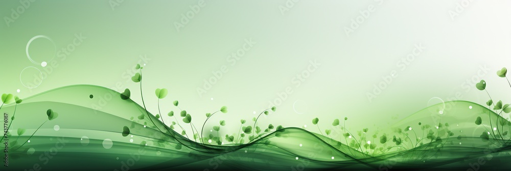 Aufkleber lush green grass sways gently in a clear, rippling pool of water, creating a calming and peaceful ab