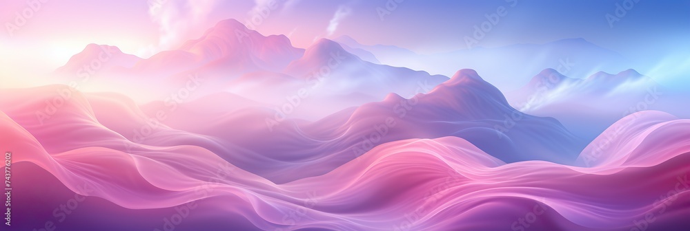 Poster a mesmerizing painting depicting a grand mountain range standing tall against a backdrop of swirling