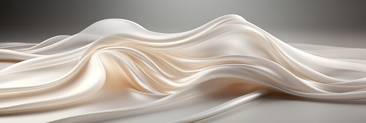 Obraz premium Waves of light dance across a pristine white fabric, creating a mesmerizing and enchanting wavy design that exudes a sense of tranquility and elegance