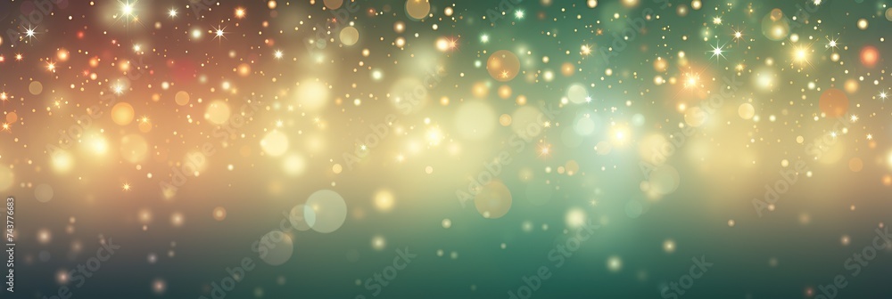 Fototapete A dreamy and dynamic display of a colorful background adorned with twinkling stars, creating a mesmerizing and enchanting scene