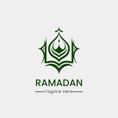 ramadan islamic logo design icon template minimalist