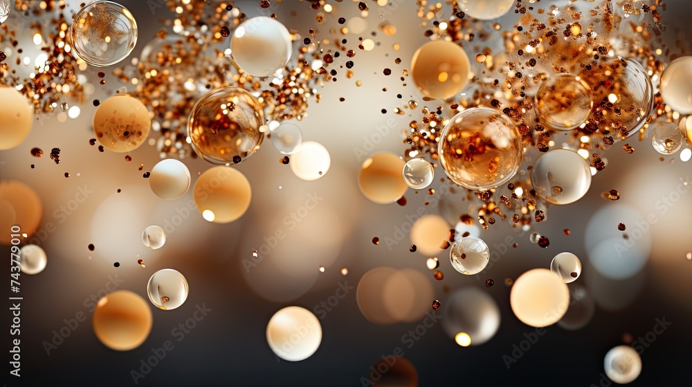 Aufkleber a myriad of bubbles gracefully float in the air, reflecting colorful light and creating a magical, w