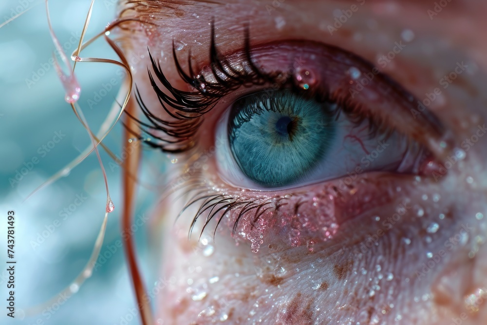 Poster this close-up shot captivates the viewer with a detailed look into the mesmerizing depths of a perso