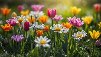 spring flowers in the garden