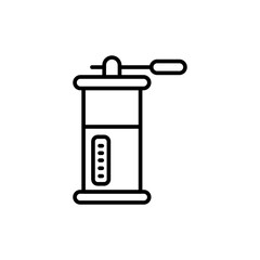 Coffee maker outline icons, minimalist vector illustration ,simple transparent graphic element .Isolated on white background