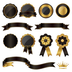黒と金の装飾セット
